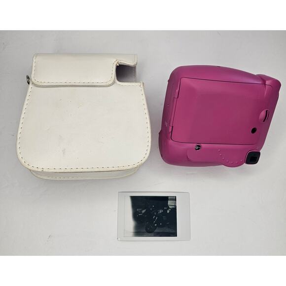 FUJIFILM Instax Mini 8 PINK with Case Instant Film Photo Camera Works Tested - Picture 2 of 6